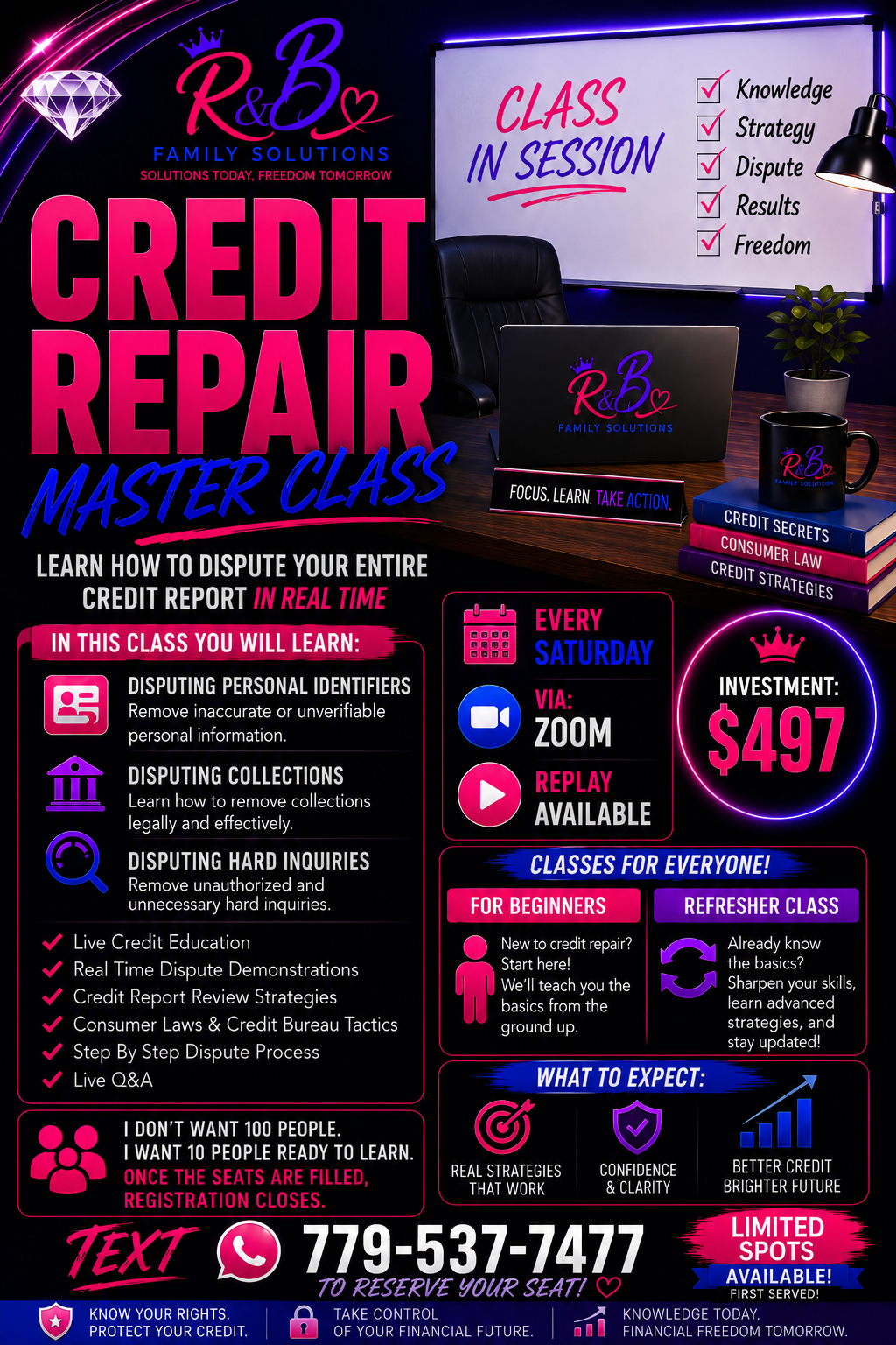🎓Credit Repair Master Class – Every Saturday