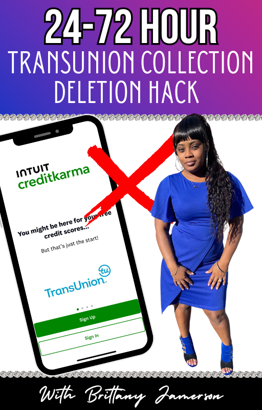 24-72 Hour Transunion Collection Deletion Hack eBook